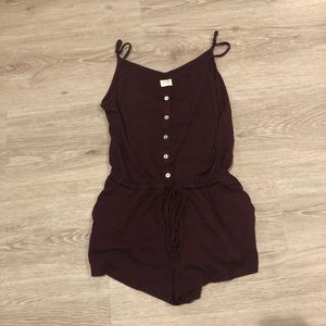 deep purple tank top romper